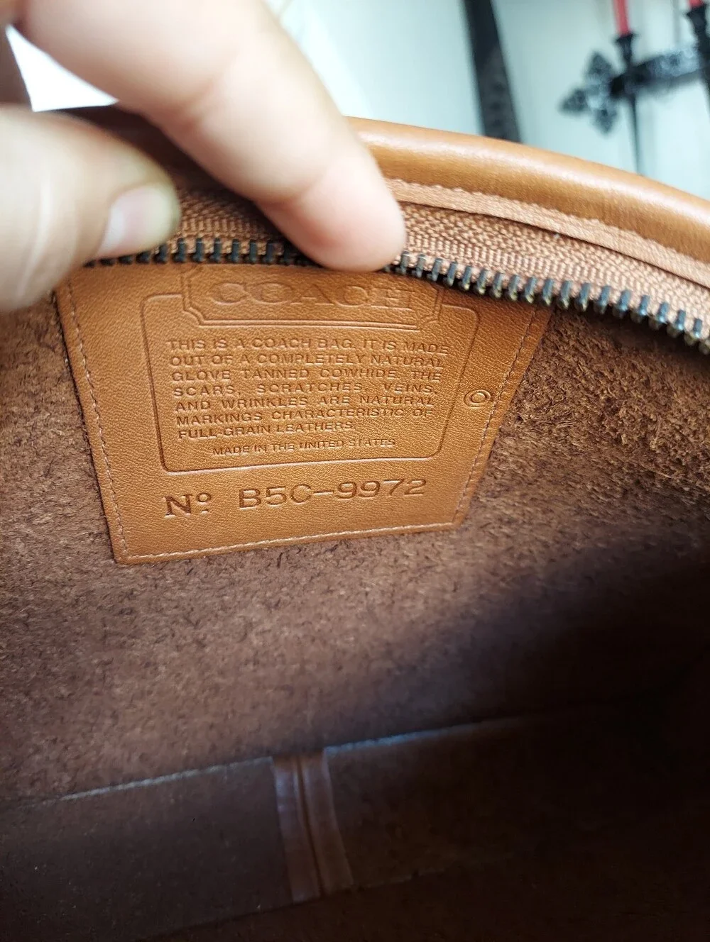 Vintage Coach British Tan Men's Zip Top Clutch 9972🤎🍂🤌